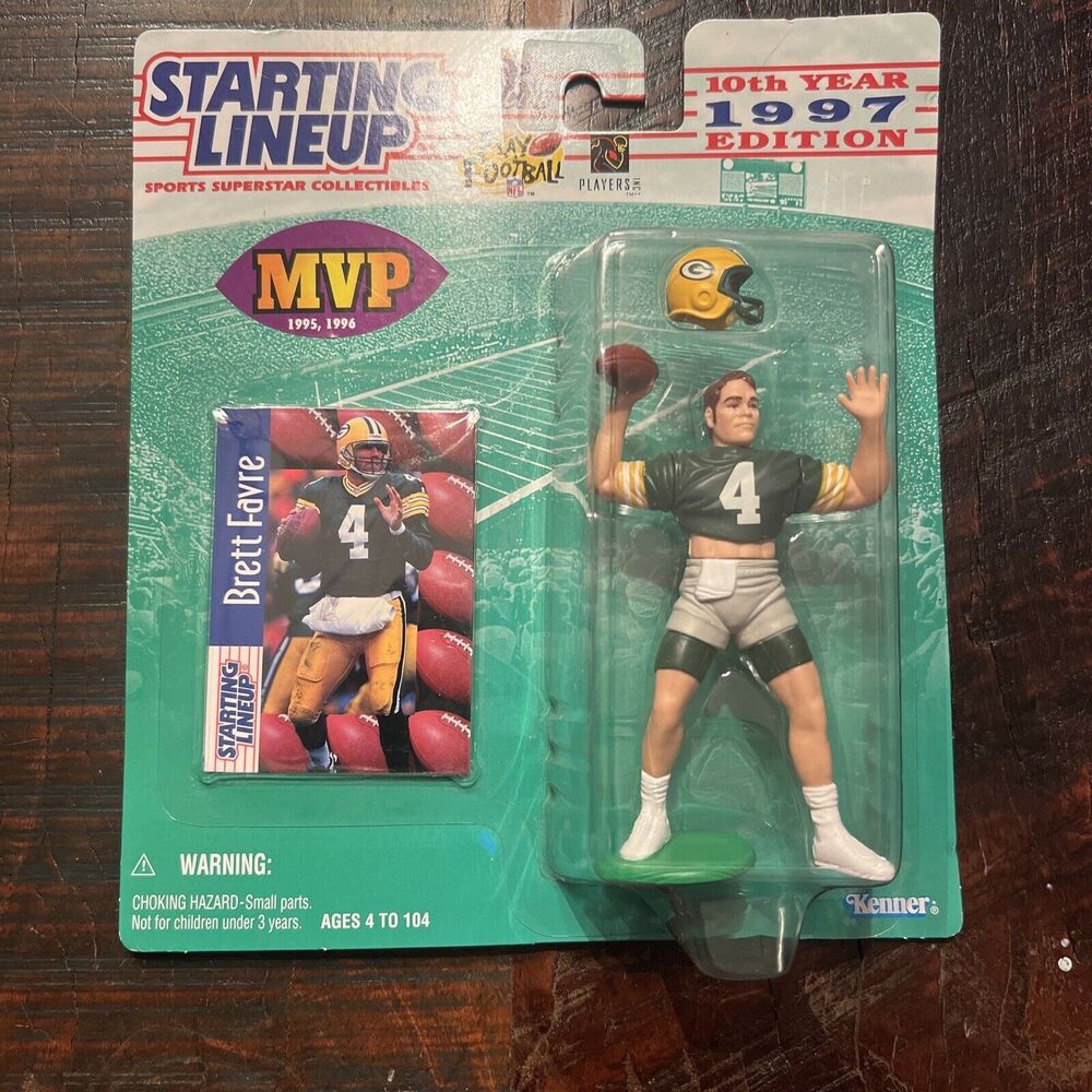 1997 NFL Starting Lineup Brett Favre Green Bay Packers Action Figure NEW Kenner